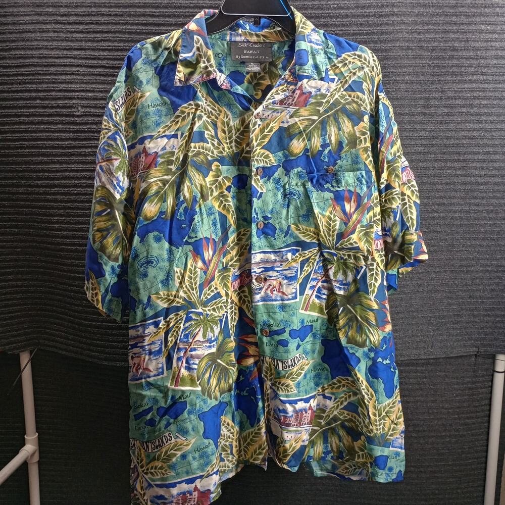 Silk Traders Men Hawaii Silk Button Down